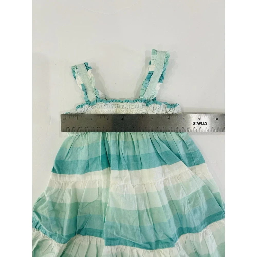 Baby GAP Striped Toile Summer Dress Baby Girls 6-12‎ Months Blue Smocked Beach